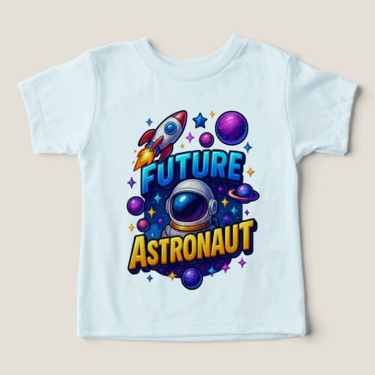Künftiges Astronaut-Kleinkind-Space-T-Shirt (Design Vorderseite)