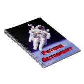 Künftiges Astronaut SpiralNotebook Notizblock (Rechte Seite)