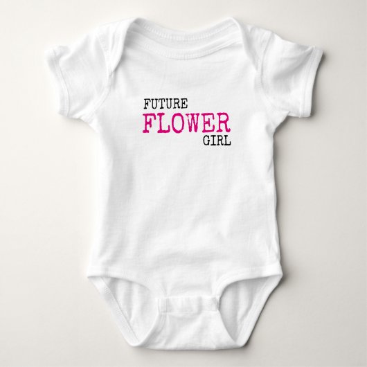 Künftiges Blumenmädchen Hochzeitsbaby Bodysuit Baby Strampler (Vorderseite)
