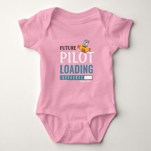 Künftiges Pilotladung Funny Personalisiert Unisex Baby Strampler (Vorderseite)