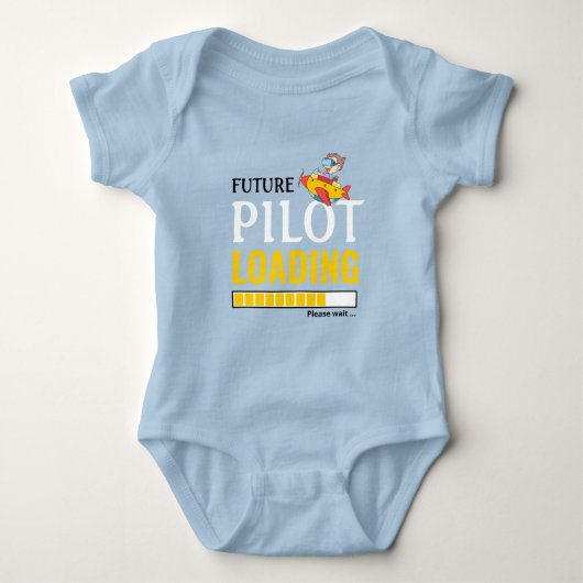 Künftiges Pilotladung Funny Personalisiert Unisex Baby Strampler (Vorderseite)