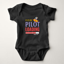 Künftiges Pilotladung Funny Personalisiert Unisex Baby Strampler