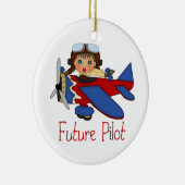 Künftiges Pilotprogramm, Hubschrauberpilot - MÄDCH Keramik Ornament (Rechts)