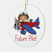 Künftiges Pilotprogramm, Hubschrauberpilot - MÄDCH Keramik Ornament (Links)