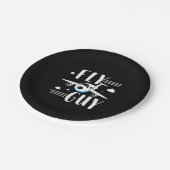 Künftiges Pilotprogramm - Kids fliegen - Überflieg Pappteller (Schrägansicht)