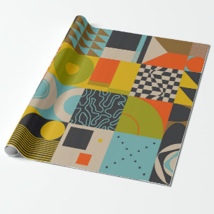 Künftiges Retro-inspiriertes Kunstwerk abstrakter Geschenkpapier