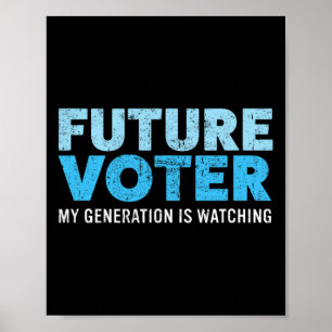 Künftiges Shirt der Wähler hält sich politisch für Poster
