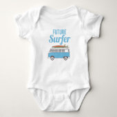 Künftiges Surfbrett Baby Strampler (Vorderseite)