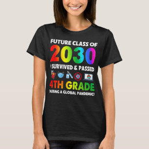 Künftiges Team der 4. Klasse 2030 zurück zur Schul T-Shirt