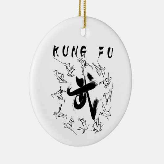 Kung fu (功 夫) keramik ornament (Rechts)