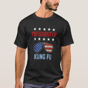 Kung Fu Accessories Usa Flag Kung Fu Sprichwort T-Shirt