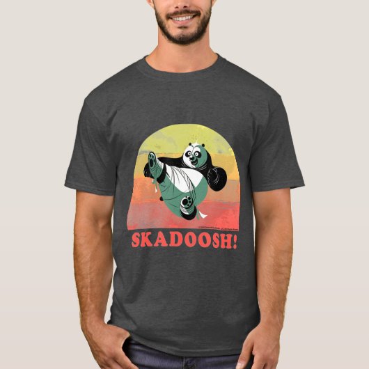 Kung Fu Bear Skash Retro Circle Portrait friend bo T-Shirt (Vorderseite)