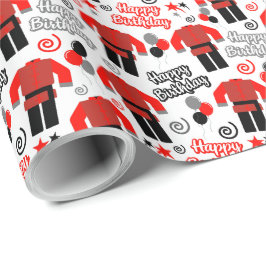 Kung Fu Birthday Wrapping Paper Geschenkpapier