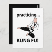 Kung Fu Black Belt Martial Arts Postkarte (Vorne/Hinten)