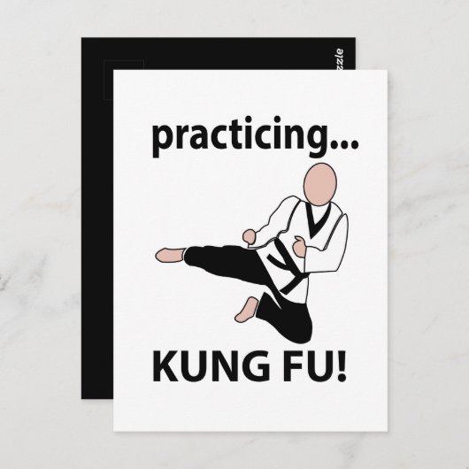 Kung Fu Black Belt Martial Arts Postkarte (Vorne/Hinten)