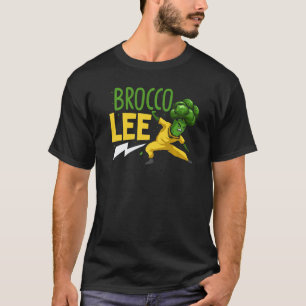 Kung Fu Brocco Lee Brokkoli Vegan Gemüse T-Shirt
