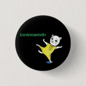 Kung Fu Cat botton Button (Vorderseite)