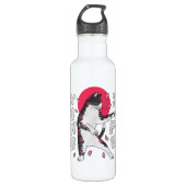Kung Fu Cat Edelstahlflasche (Vorderseite)