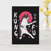 Kung Fu Cat Karte (Gelbe Blume)