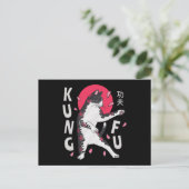 Kung Fu Cat Postkarte (Stehend Vorderseite)