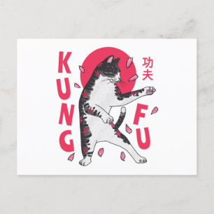 Kung Fu Cat Postkarte