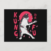 Kung Fu Cat Postkarte (Vorderseite)