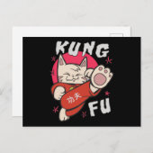 Kung Fu Cat Postkarte (Vorne/Hinten)