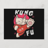 Kung Fu Cat Postkarte (Vorderseite)