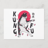 Kung Fu Cat Postkarte (Vorderseite)
