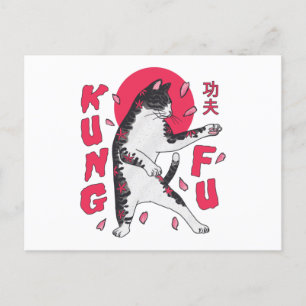 Kung Fu Cat Postkarte