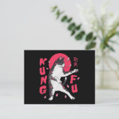 Kung Fu Cat Postkarte (Stehend Vorderseite)