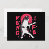 Kung Fu Cat Postkarte (Vorne/Hinten)