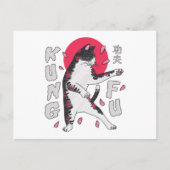 Kung Fu Cat Postkarte (Vorderseite)