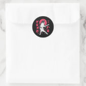Kung Fu Cat Runder Aufkleber (Tasche)