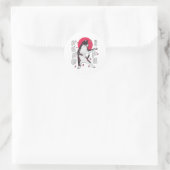Kung Fu Cat Runder Aufkleber (Tasche)