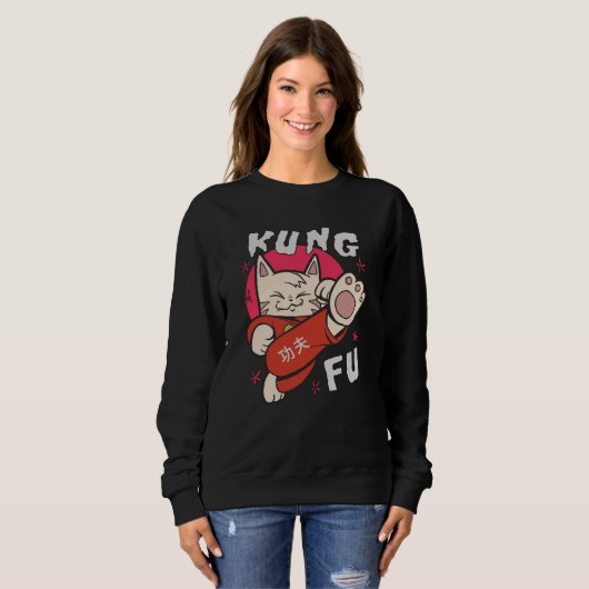 Kung Fu Cat Sweatshirt (Vorne ganz)