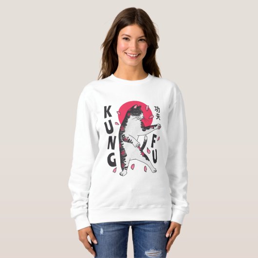 Kung Fu Cat Sweatshirt (Vorne ganz)