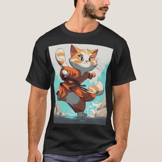 Kung Fu Cat T-Shirt (Vorderseite)