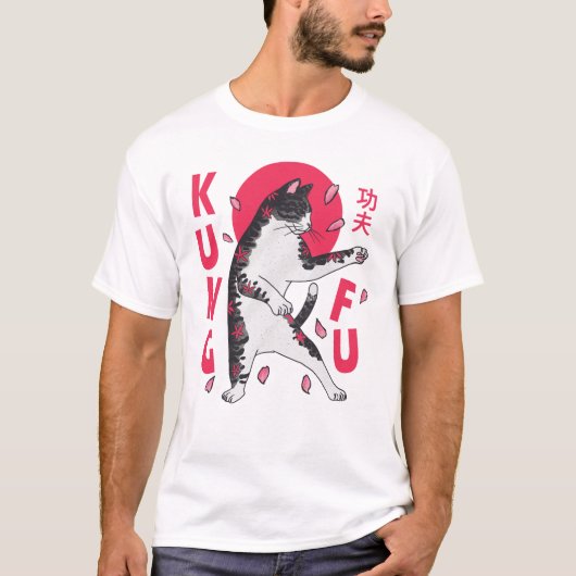 Kung Fu Cat T-Shirt (Vorderseite)