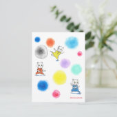 Kung-Fu Cats Postkarte (Stehend Vorderseite)