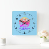 Kung-Fu der Gottesanbeterin Quadratische Wanduhr (Zuhause)