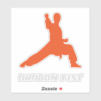 Kung Fu Drachenfaust Kampfkunst Aufkleber
