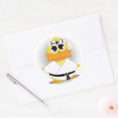 Kung Fu Duck Runder Aufkleber (Umschlag)