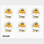 Kung Fu Duck Runder Aufkleber (Blatt)