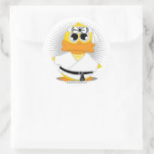 Kung Fu Duck Runder Aufkleber (Tasche)