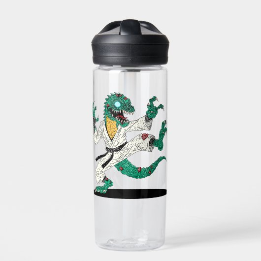 Kung Fu Echsen Zombie Trinkflasche (Vorderseite)
