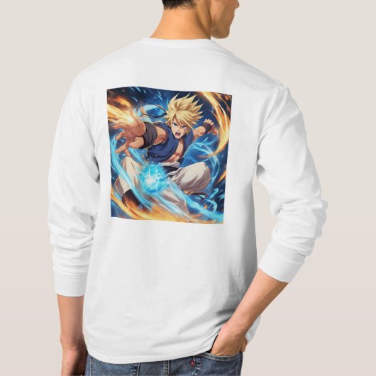 Kung Fu Fighter 5 Plus Symbol T-Shirt (Rückseite)