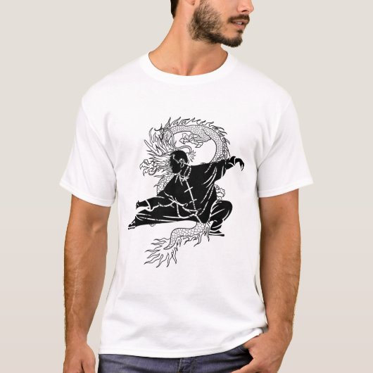 Kung Fu Fighter Chinese Warrior T-Shirt (Vorderseite)