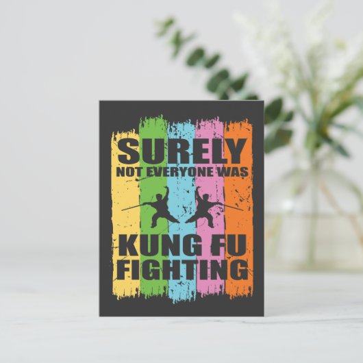 Kung Fu Fighting Gift Funny Martial Arts Zitat Postkarte (Stehend Vorderseite)