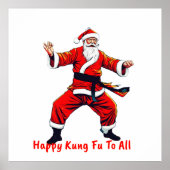 Kung Fu Fighting Santa Poster (Vorne)